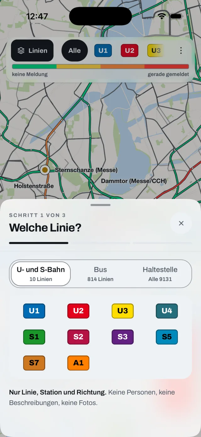 Kontrollpunkt, Erster Tipp: die Linie