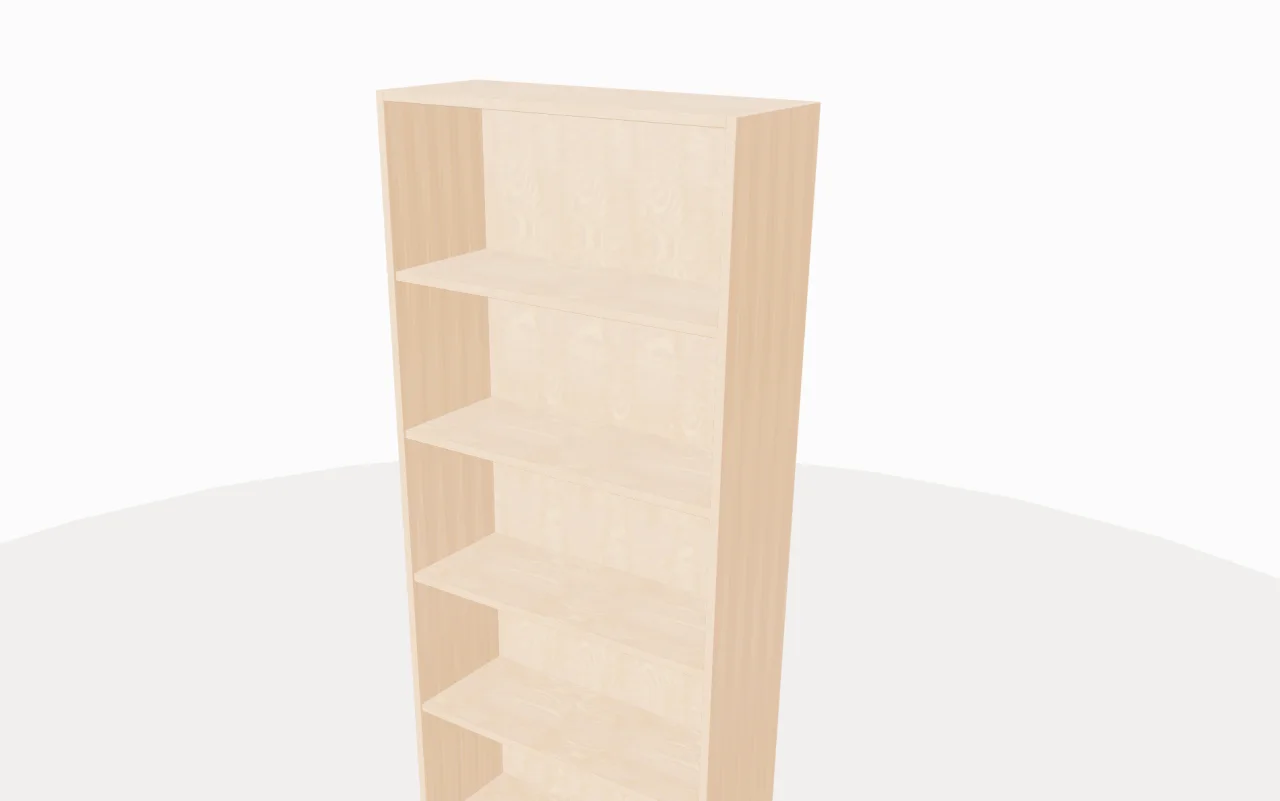 Maßwerk, Bücherregal in Eiche hell