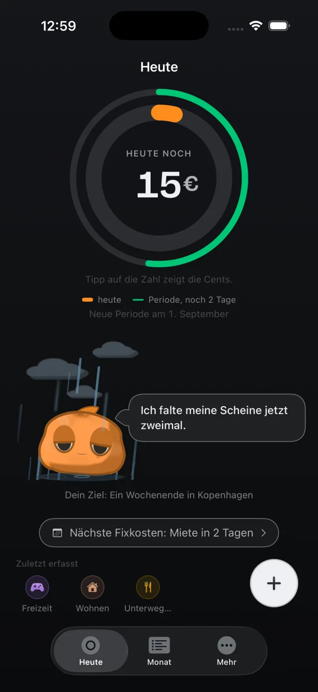 Puffer im dunklen Modus